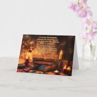Samhain Blessings with Books Candles Mystical