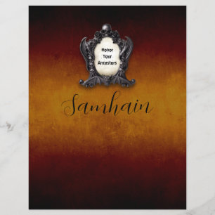 Samhain Book of Shadows Page with Correspondences