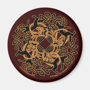 Samhain Celtic Cats Magnets de réseau