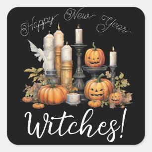 Samhain Greeting Square Sticker