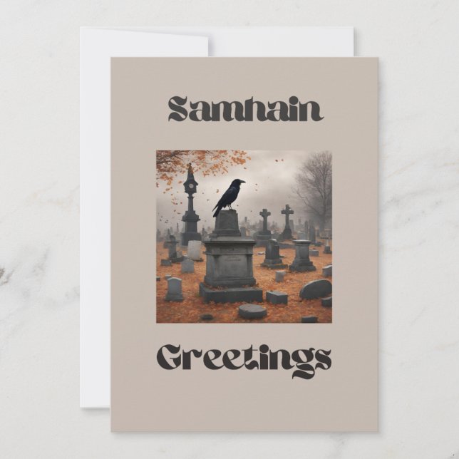 Samhain Greetings Holiday Card (Front)