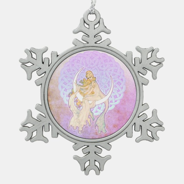 Samhain Greetings Lunar Goddess Ornament (Front)