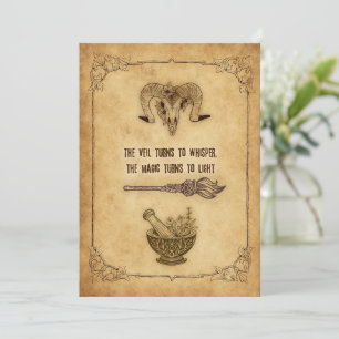 Samhain Kraft Witchcore Greeting card 