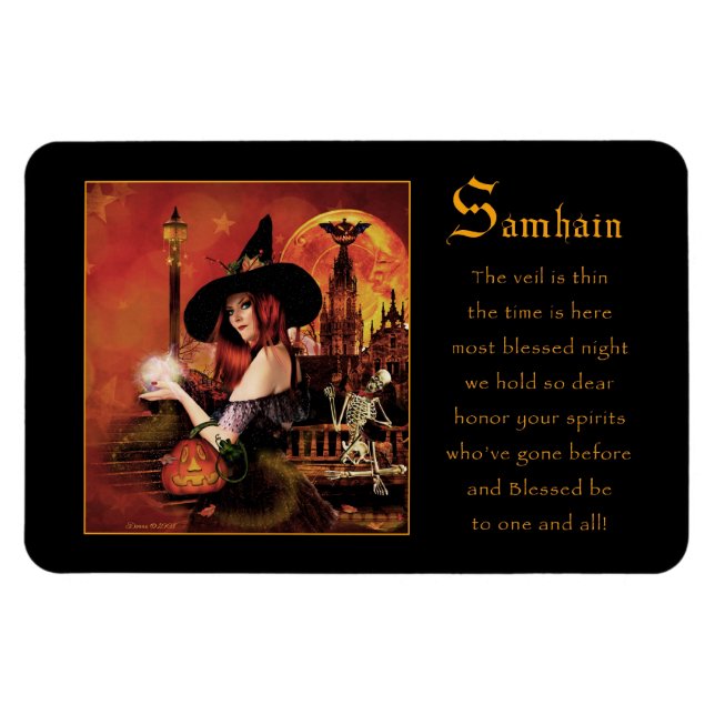 Samhain Magical Witch Magnet (Horizontal)