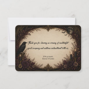 Samhain Nocturne Gothic Halloween Thank You Card