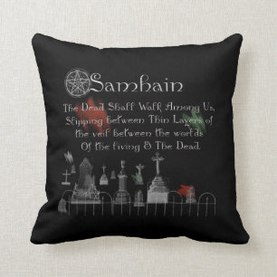 Samhain Pagan wheel Throw Pillow