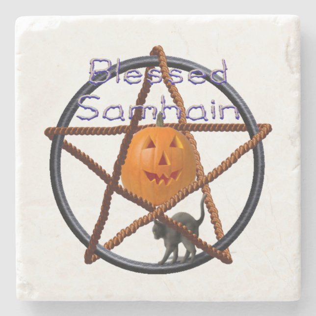 samhain pent stone coaster (Front)