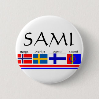 Sami and Scandinavian flags 2 Inch Round Button