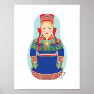 Sami (blonde hair) Matryoshka Poster