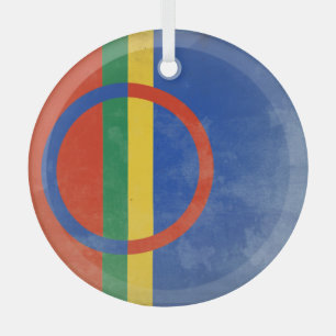 Sami flag glass ornament
