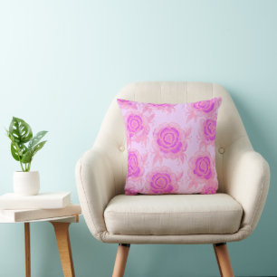 Sami 💜 Purple Baroque Floral Throw Pillow