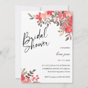 Samia Floral Bridal Shower Invitation