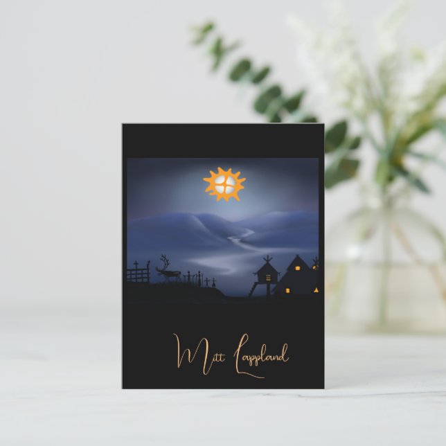 Samisk boplats! holiday postcard (Standing Front)