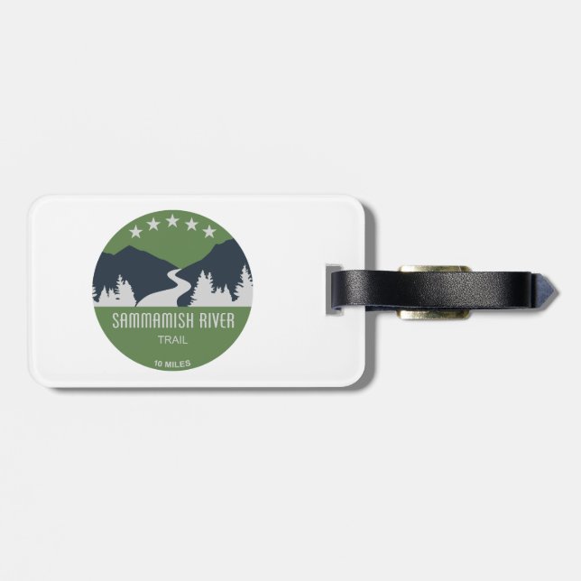 Sammamish River Trail Washington Luggage Tag (Back Horizontal)