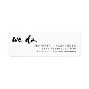 SAMMI Minimal 'We Do' Return Address Labels