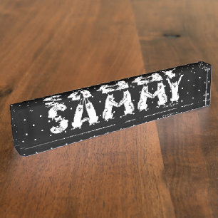 Sammy Spelled in Samoyed Dog Letters Nameplate
