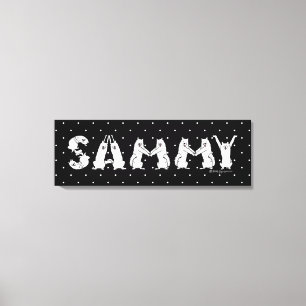 Sammy Spelled in Samoyed Letters Canvas Print