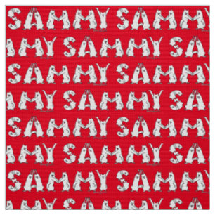Sammy Spelled in Samoyed Letters Fabric