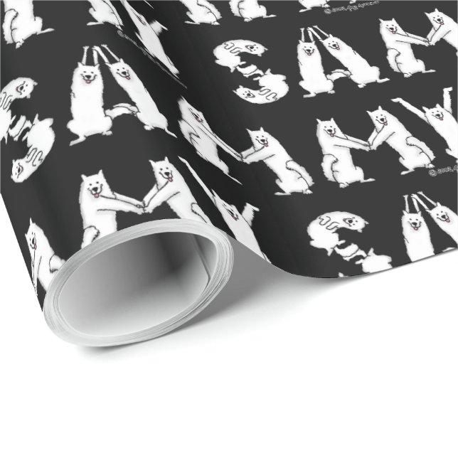 Sammy Spelled in Samoyed Letters Wrapping Paper (Roll Corner)