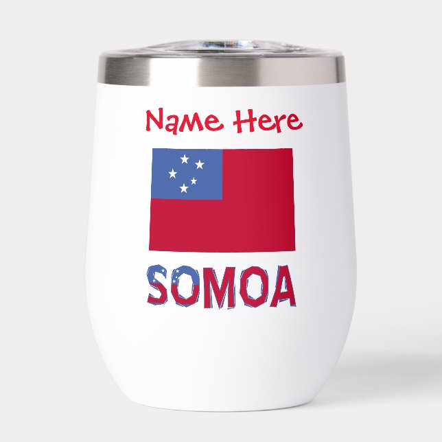 Samoa and Samoan Flag Red Personalization  (Front)
