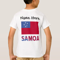 Samoa and Samoan Flag with Your Name