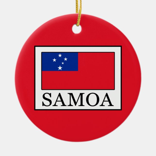 Samoa Ceramic Ornament (Front)