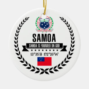 Samoa Ceramic Ornament