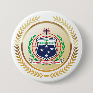 Samoa Coat of Arms 3 Inch Round Button