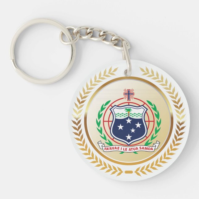 Samoa Coat of Arms Keychain (Front)