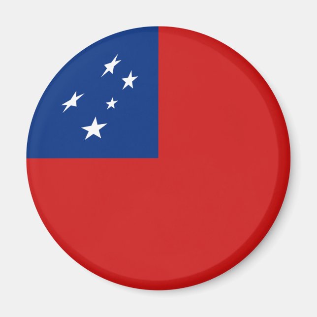 Samoa Fisheye Flag Magnet (Front)