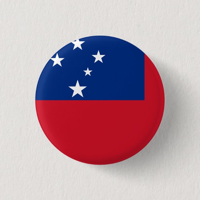Samoa Flag 1 Inch Round Button (Front)