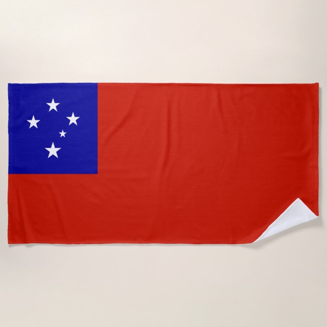 Samoa flag beach towel (Front)