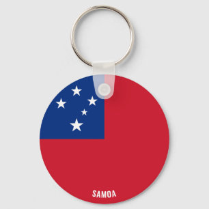Samoa Flag Charming Patriotic Keychain
