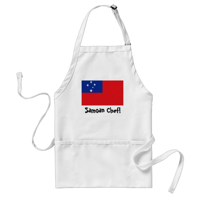 Samoa flag chef apron (Front)