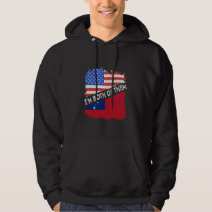 Samoa Flag I'm Both Of Them America USA Samoan Roo Hoodie