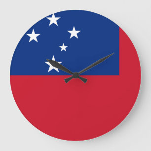 Samoa Flag Large Clock