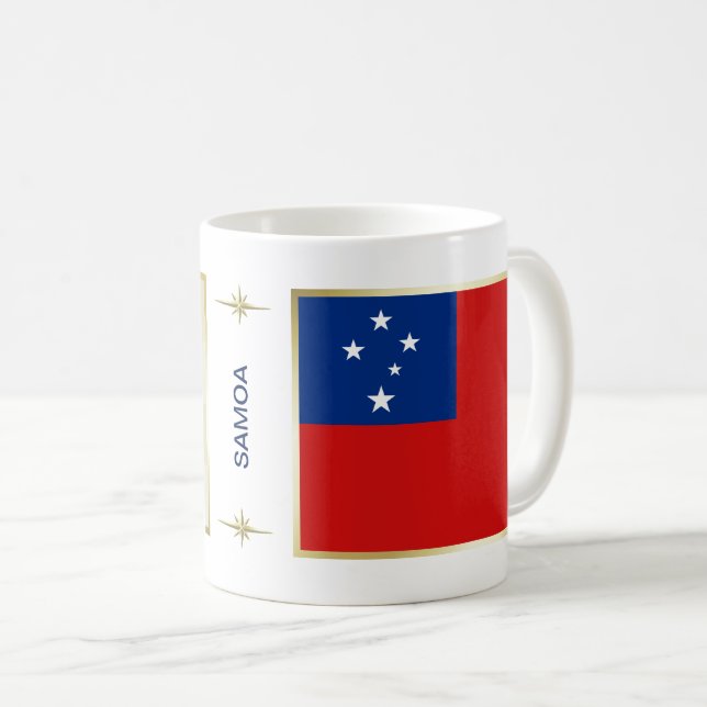 Samoa Flag + Map Mug (Front Right)