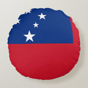 Samoa Flag Round Pillow