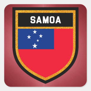 Samoa Flag Square Sticker
