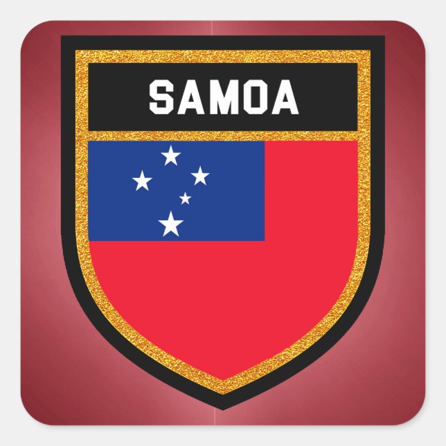 Samoa Flag Square Sticker (Front)