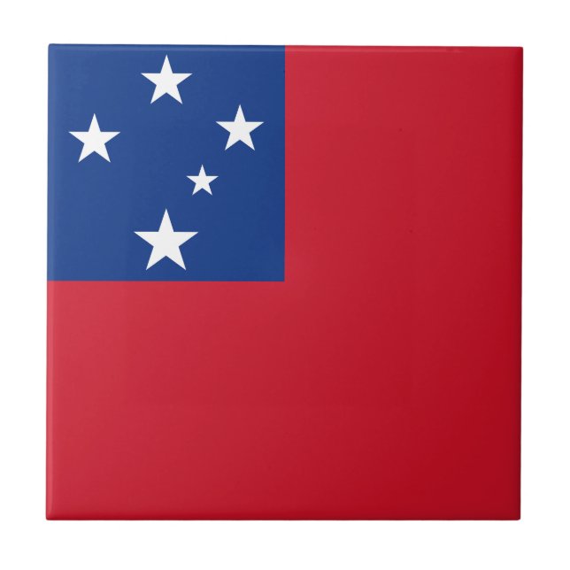 Samoa Flag Tile (Front)