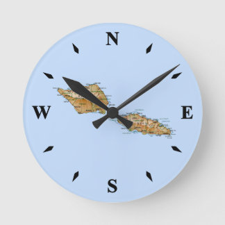 Samoa Map Clock