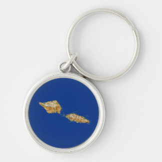 Samoa Map Keychain