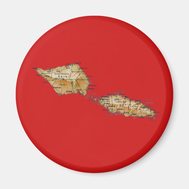 Samoa Map Magnet (Devant)