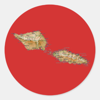 Samoa Map Sticker