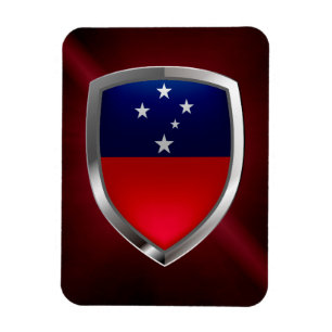 Samoa Metallic Emblem Magnet