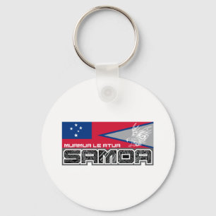 Samoa Muamua Le Atua - American Samoa / Samoa Flag Keychain