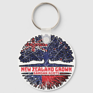 Samoa Samoan New Zealander New Zealand Tree Roots Keychain