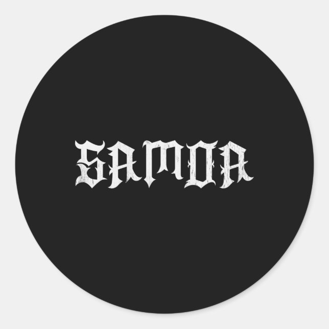 Samoa Samoan Pride Polynesian Classic Round Sticker (Front)