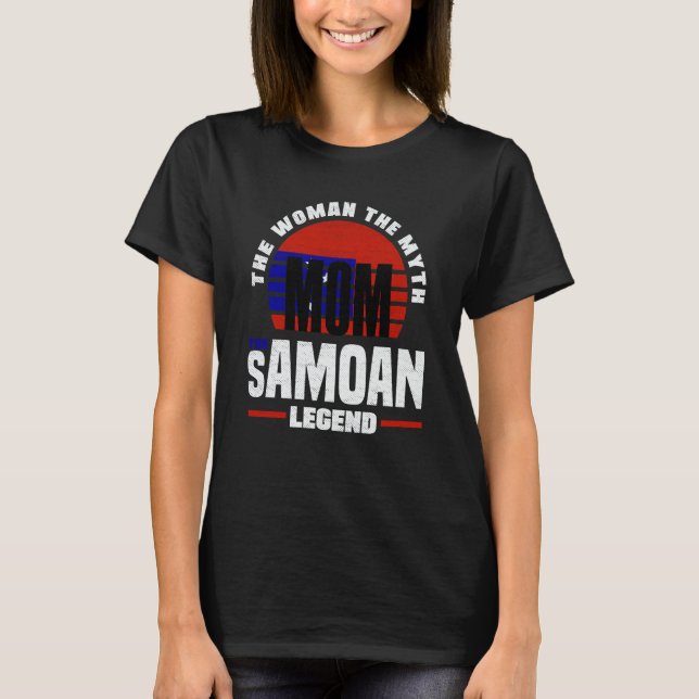 Samoa Samoan Samoa Flag Mothers Day T-Shirt (Front)